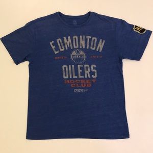 NHL Edmonton Oilers Mens Blue Tee Size Large